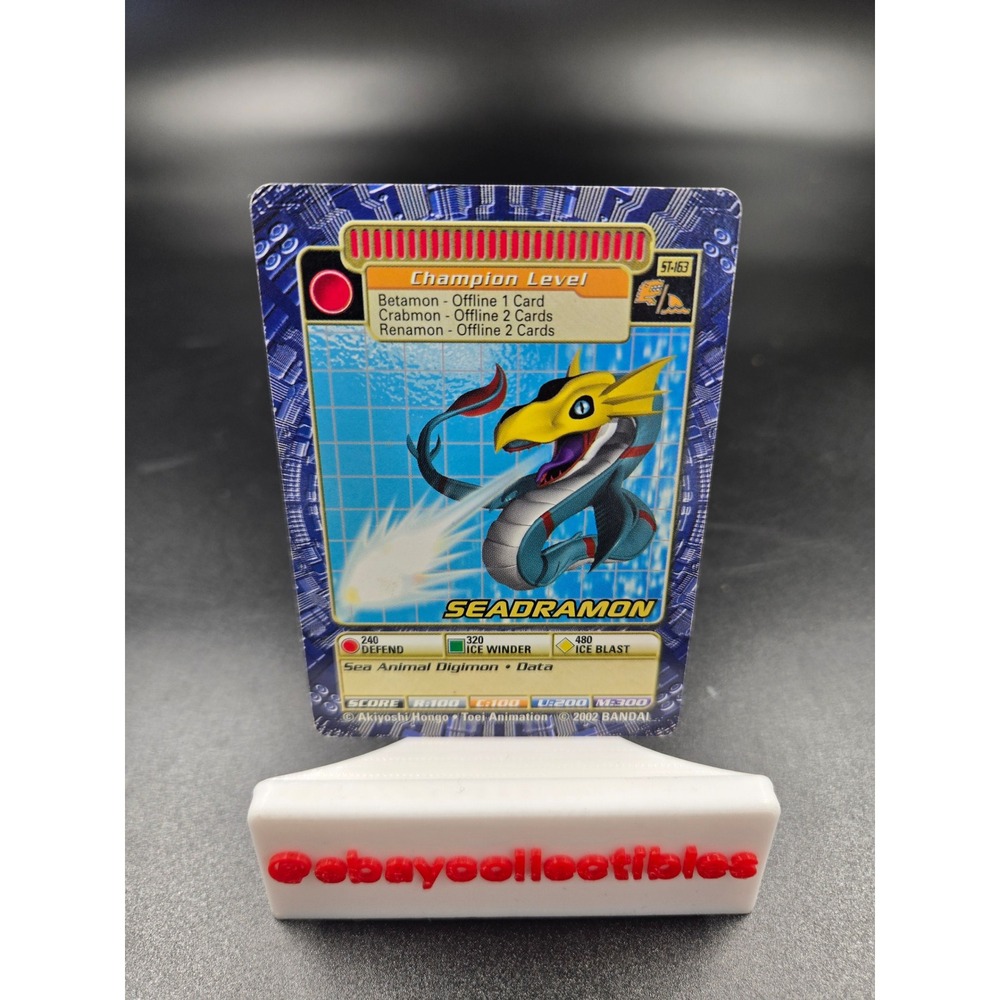 Digimon Seadramon ST-163 Champion Level 2002 Bandai Digi-Battle Card Game